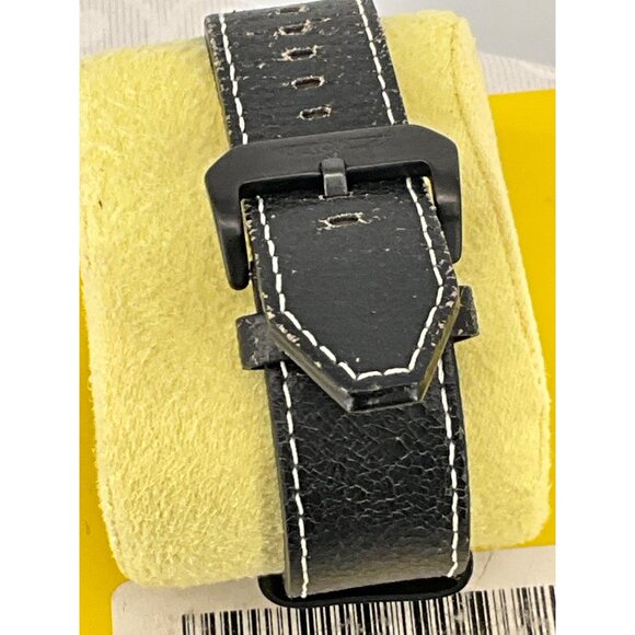 Invicta Aviator Men's Black Quartz Leather Watch With Stainless Steel Case #2455 - Picture 5 of 5
